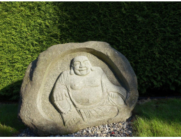 Geschenkideen,Kunst am Stein,Raritäten,Showstone,Skulpturen aus Stein,Solitärfindlinge für Gärten - Findling 1159