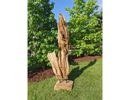 Holzskulpturen,Kunst mit Holz - Findling 1037