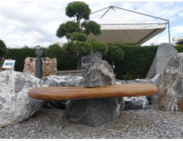 Gartenbänke,Gartenbänke-Holz - Findling 1301