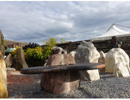 Gartenbänke-Holz - Findling 1302