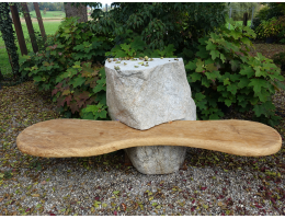 Gartenbänke-Holz - Findling 1308