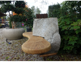Gartenbänke-Holz - Findling 1308