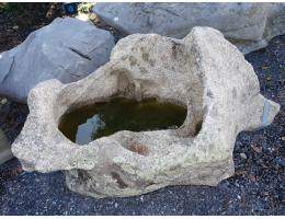 Findlings-Trog,Vogelbad,Wasserfindling - Findling 1282