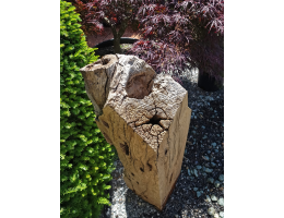Holzskulpturen,Kunst mit Holz,Olivensockel - Findling 1032