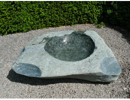 Kunst am Stein,Vogelbad,Wasserfindling - Findling 747