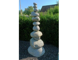 Raritäten,Skulpturen aus Stein,Steinmannli mit Wasser,Wasserfindling - Findling 521