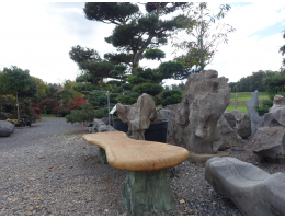 Gartenbänke-Holz - Findling 1309